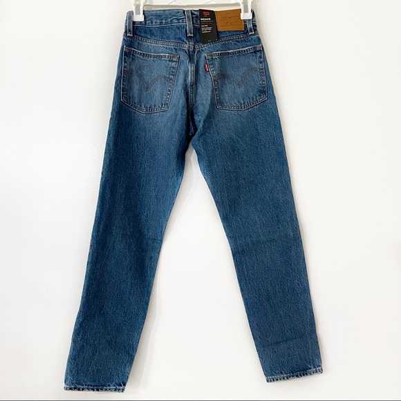 NWT Levi’s Blue Wedgie Fit Ankle Premium Jeans 24x28 100% Cotton Athens Shut It - Picture 4 of 16